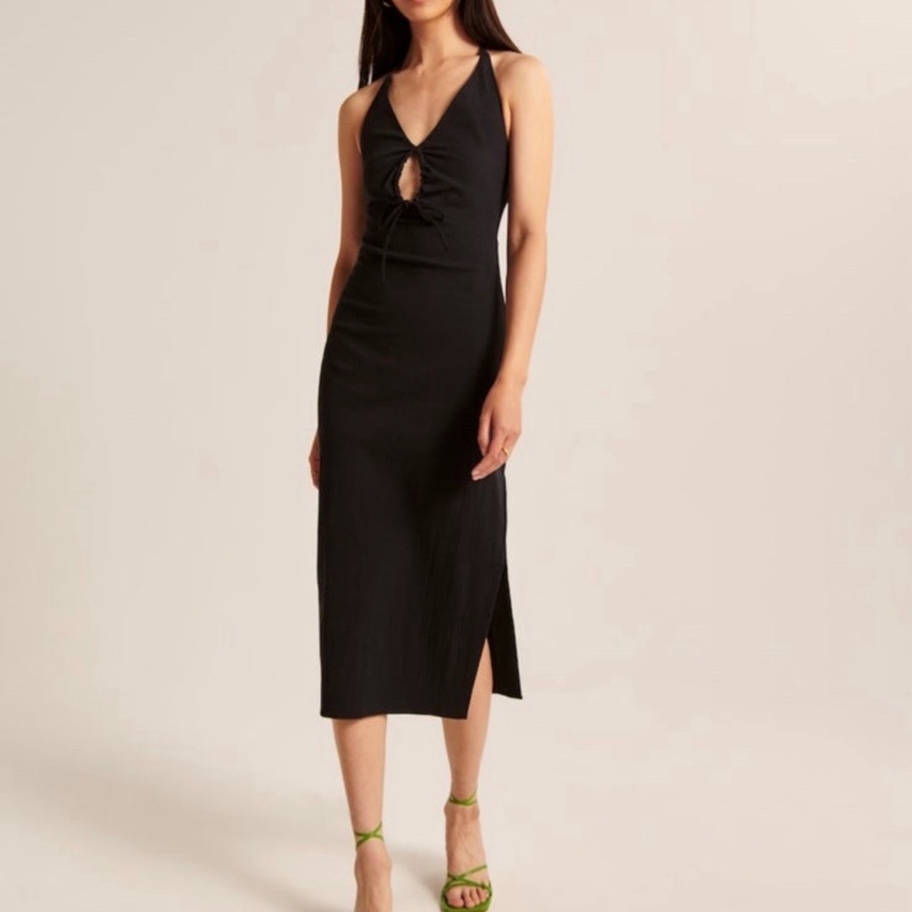 A&F Halter Keyhole Midi Dress
